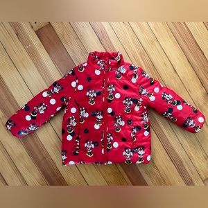Disney Kids Minnie Mouse Winter Jacket Padded Parka Rare Size 2T 92 cm Washable